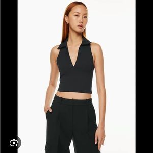 Babaton Contour cropped Polo Tank